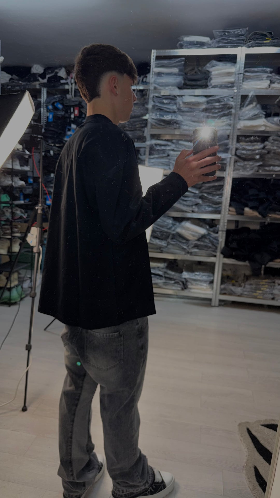 JEANS FLARE DUAL GREY