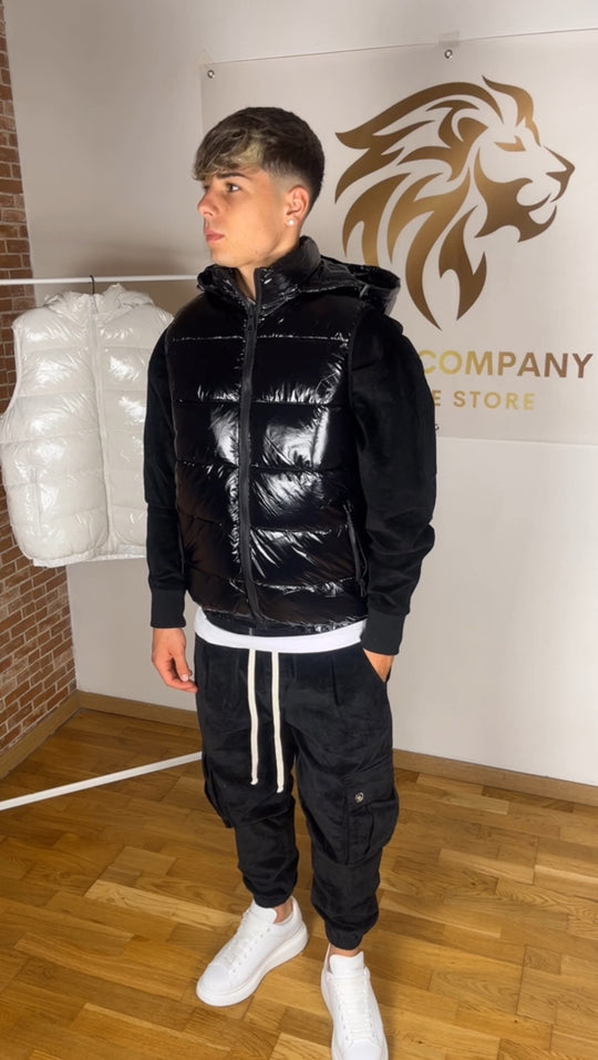 SMANICATO NERO LUCIDO