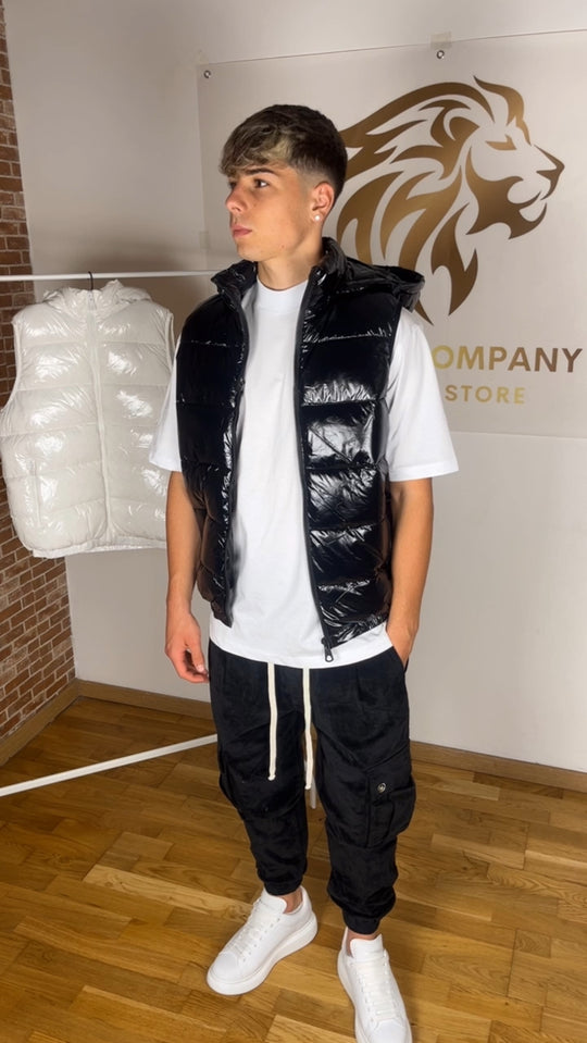 SMANICATO NERO LUCIDO