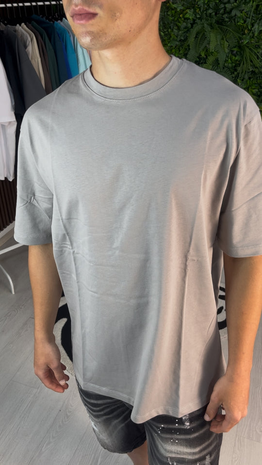 T-SHIRT GIROCOLLO GRIGIA