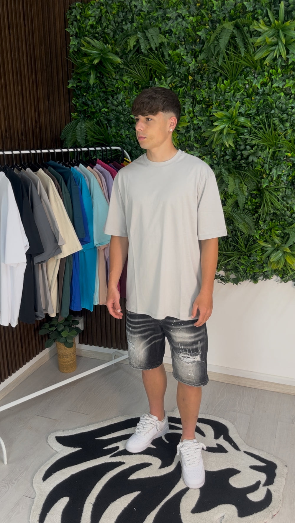 T-SHIRT GIROCOLLO GRIGIO GHIACCIO