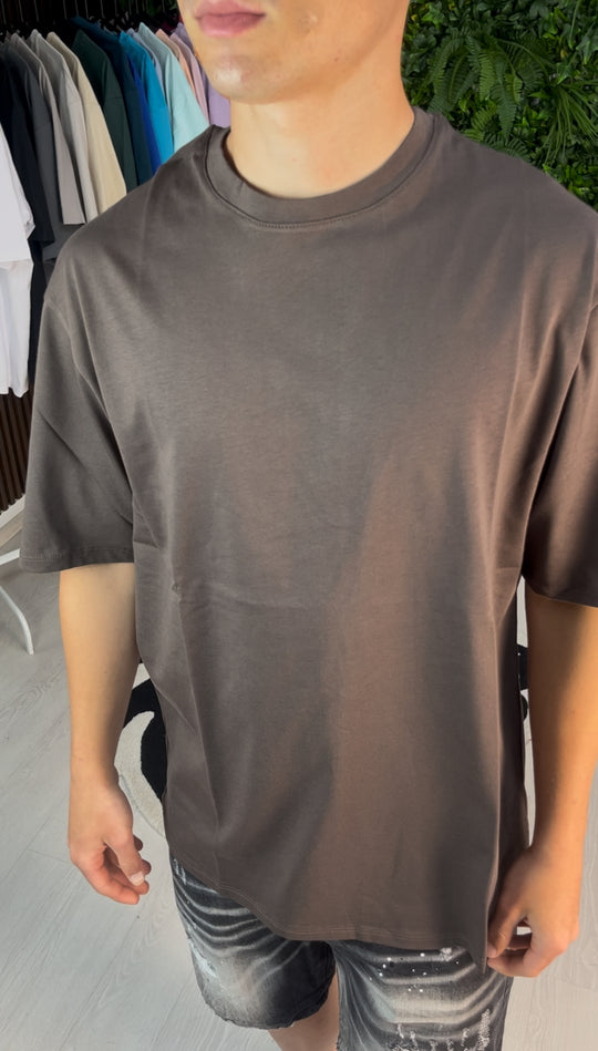 T-SHIRT GIROCOLLO COFFEE