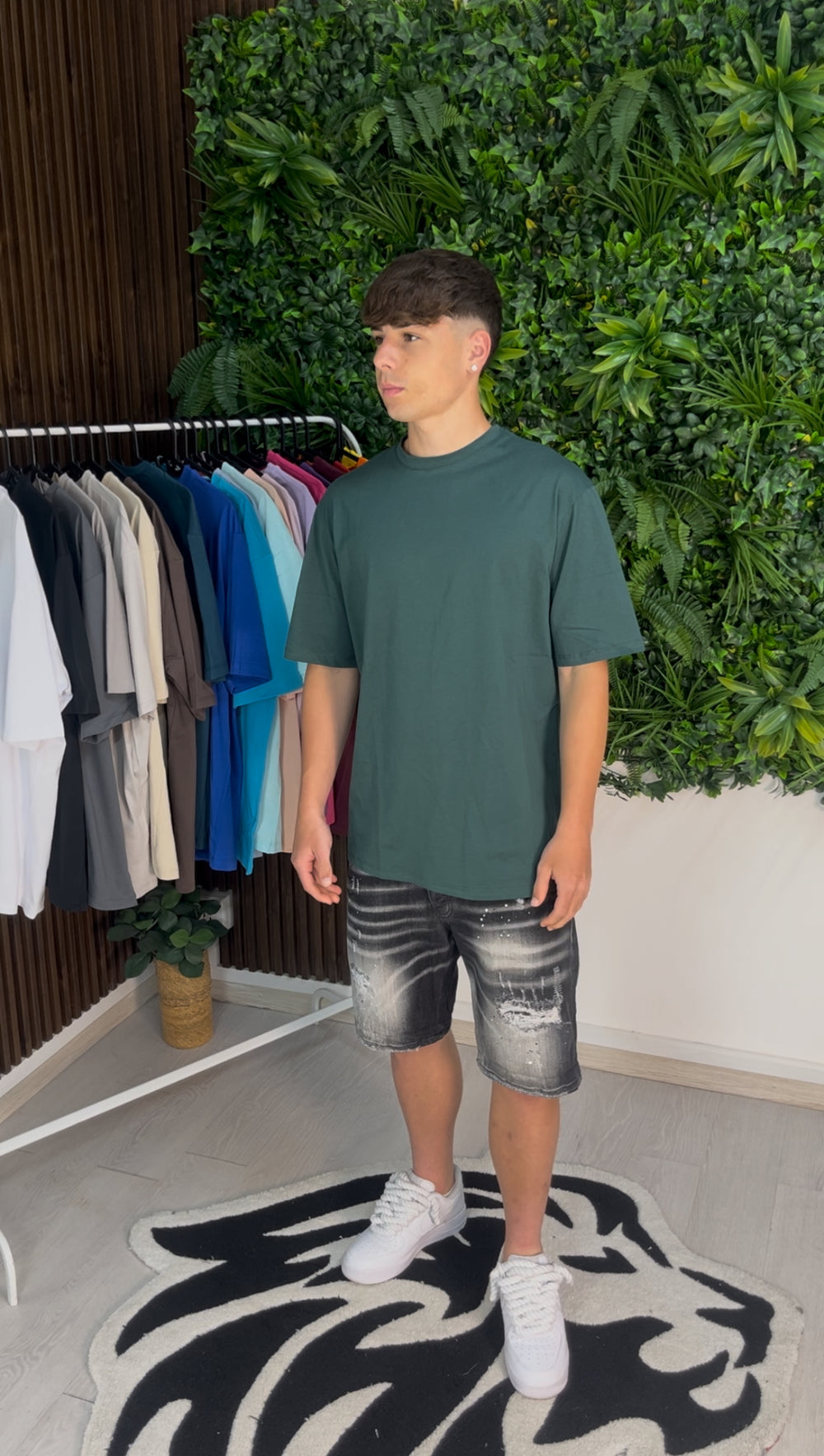 T-SHIRT GIROCOLLO VERDE GUCCI