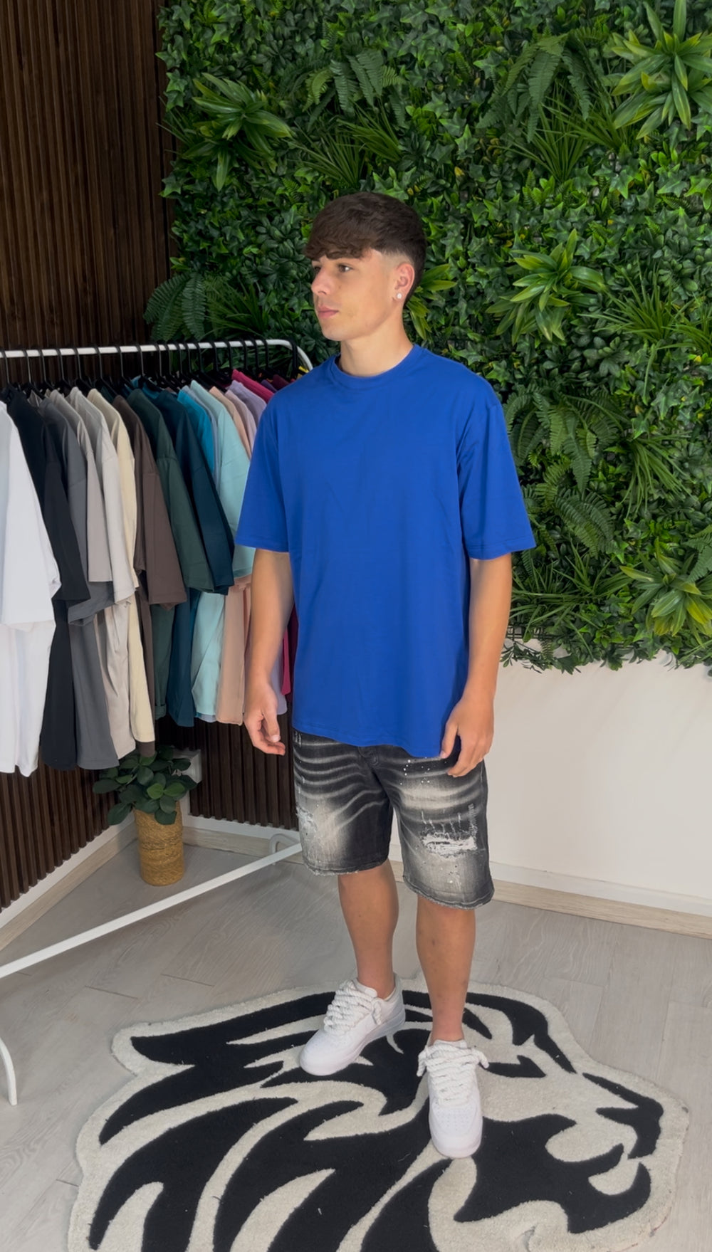 T-SHIRT GIROCOLLO BLU