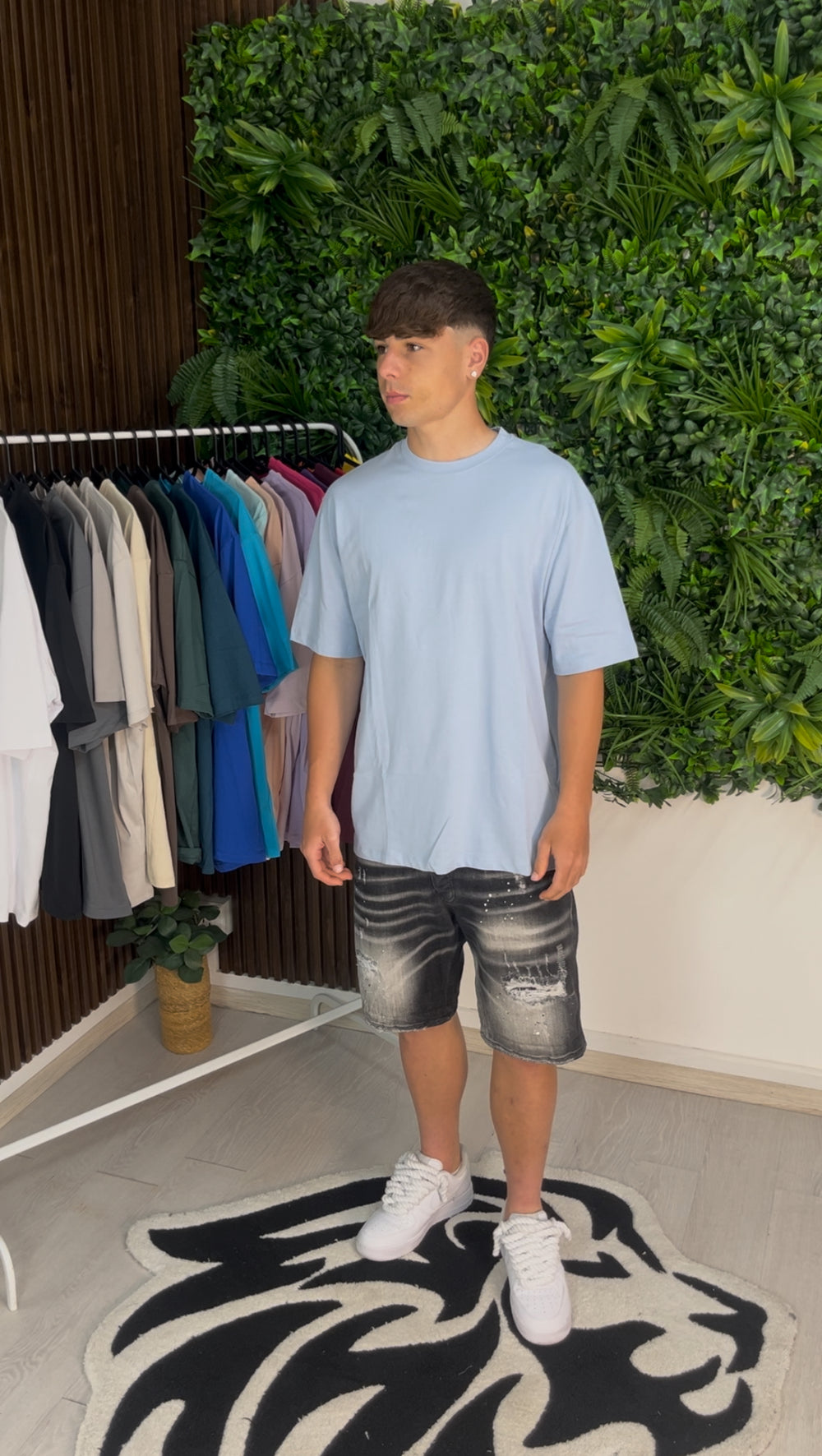 T-SHIRT GIROCOLLO CELESTE GHIACCIO