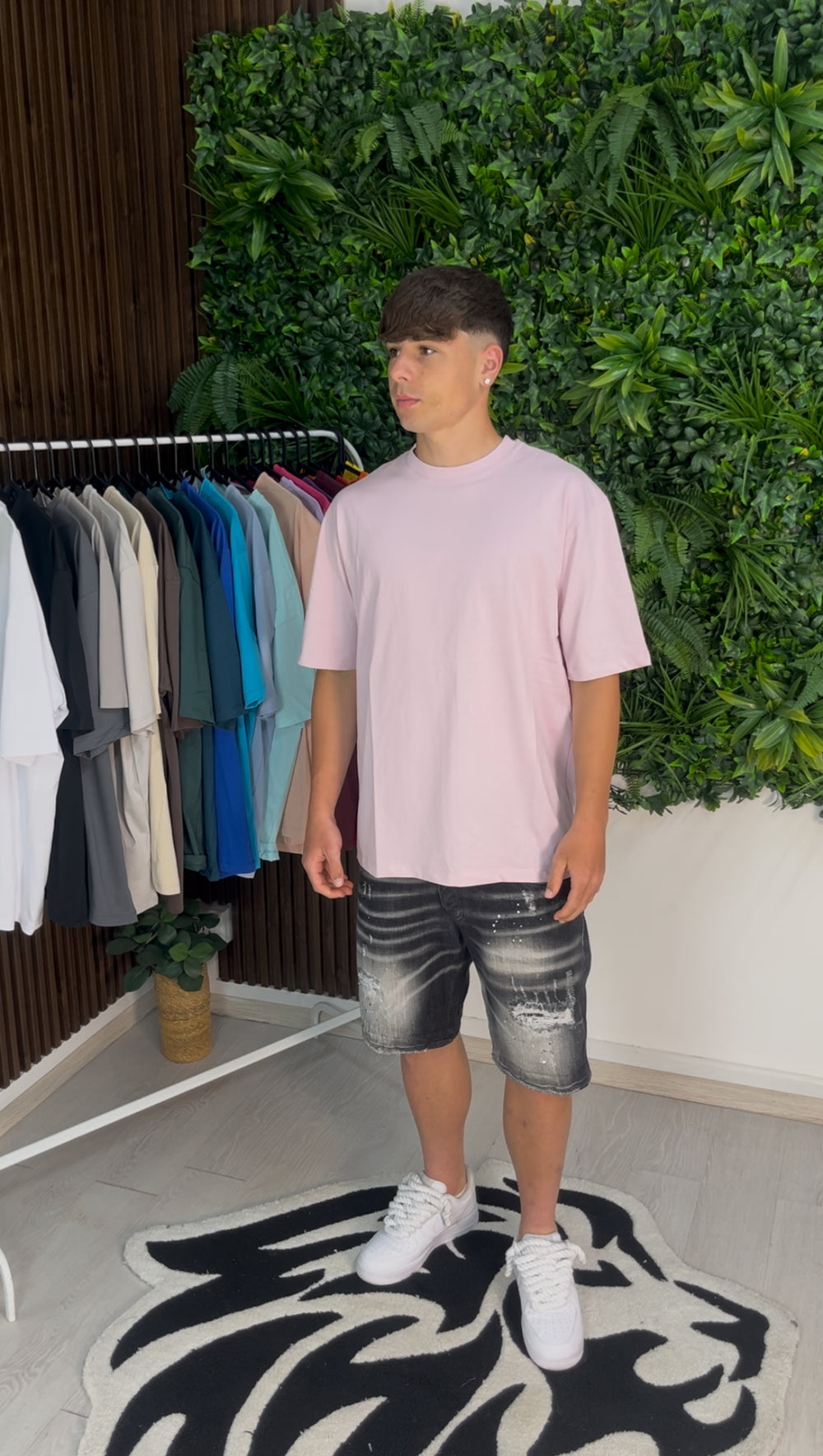 T-SHIRT GIROCOLLO ROSA