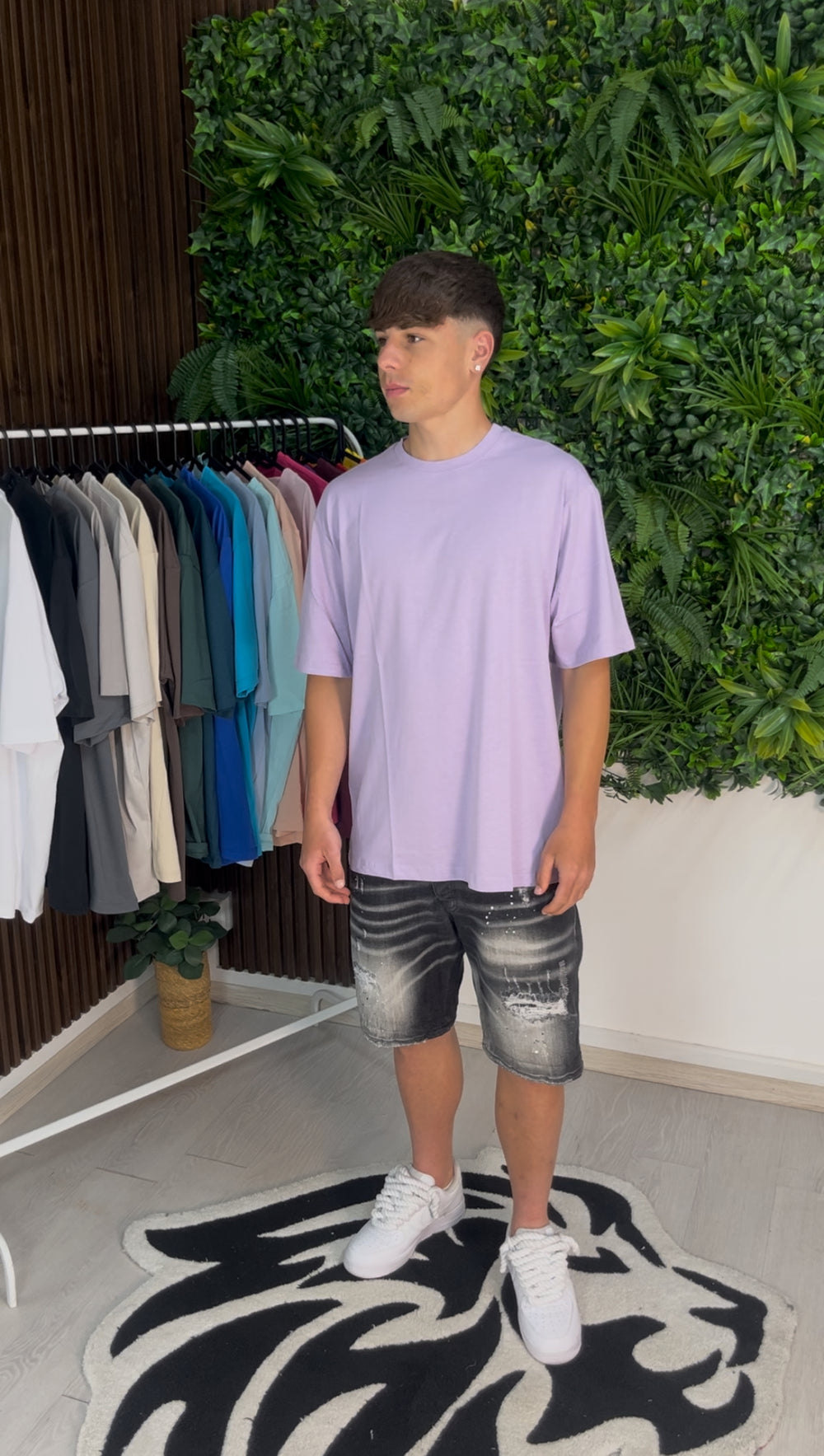 T-SHIRT GIROCOLLO LILLA