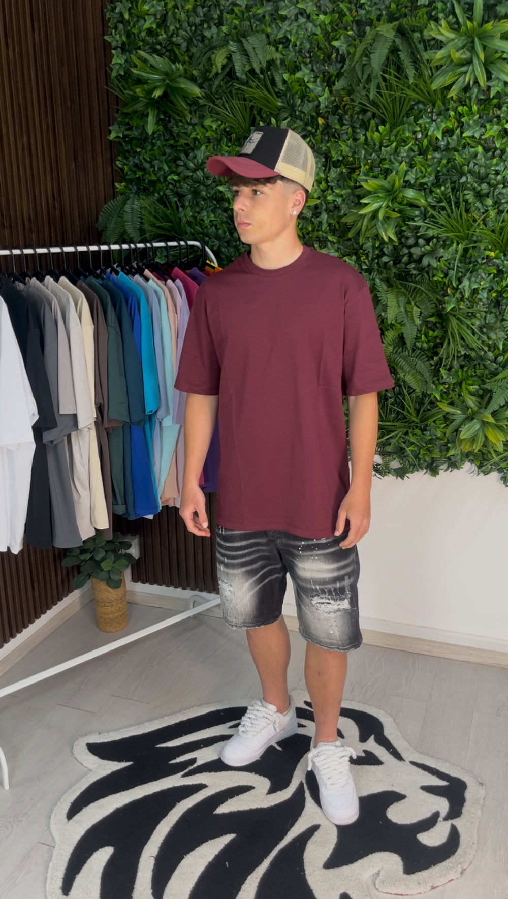 T-SHIRT GIROCOLLO BORDEAUX