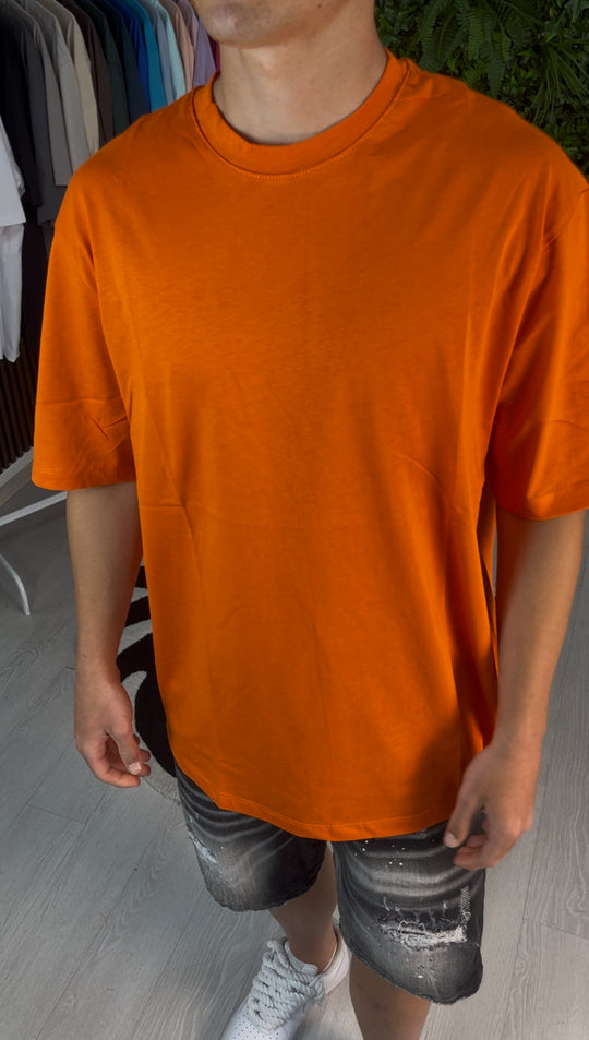 T-SHIRT GIROCOLLO ARANCIONE