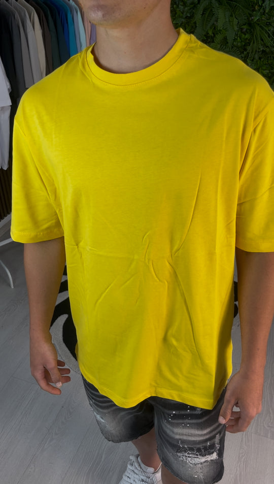T-SHIRT GIROCOLLO GIALLA