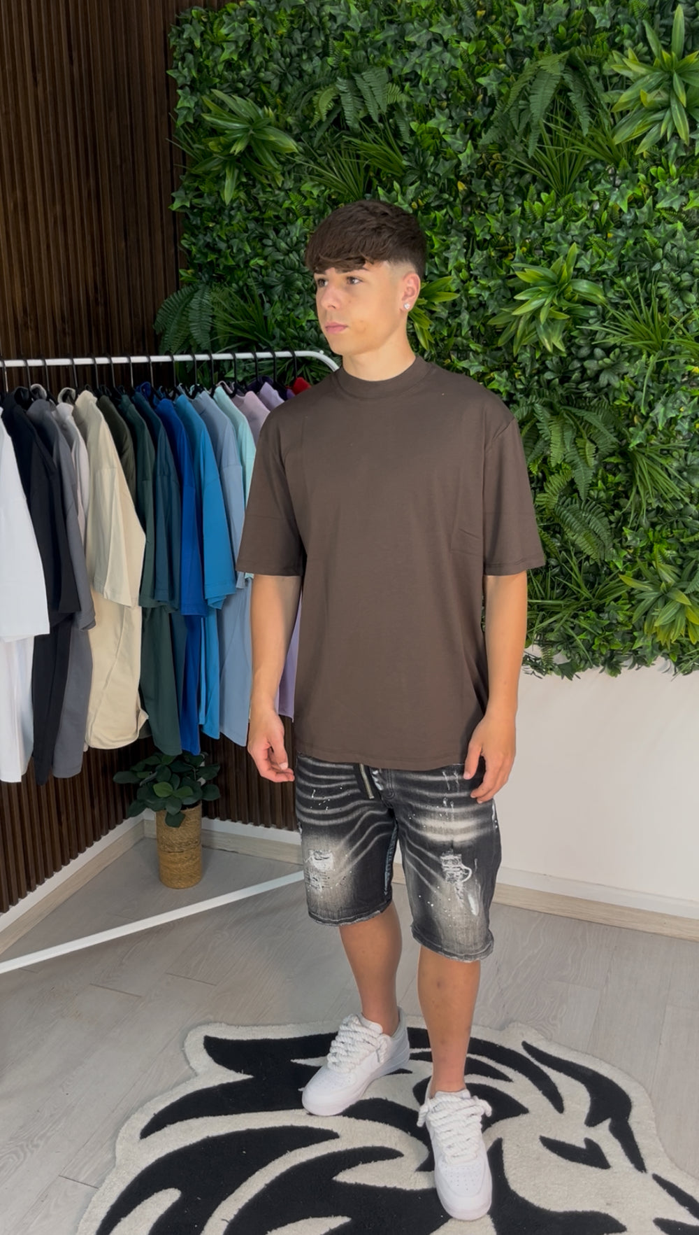 T-SHIRT COLLO ALTO COFFEE