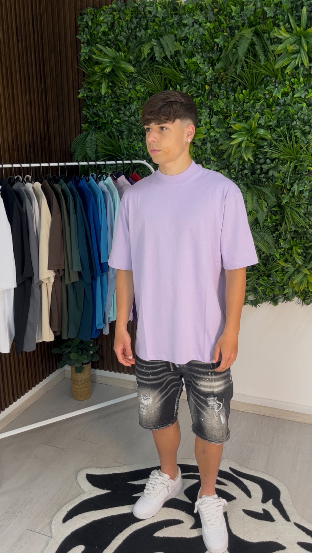 Lilla high collar t-shirt