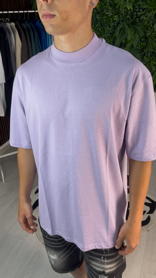 Lilla high collar t-shirt