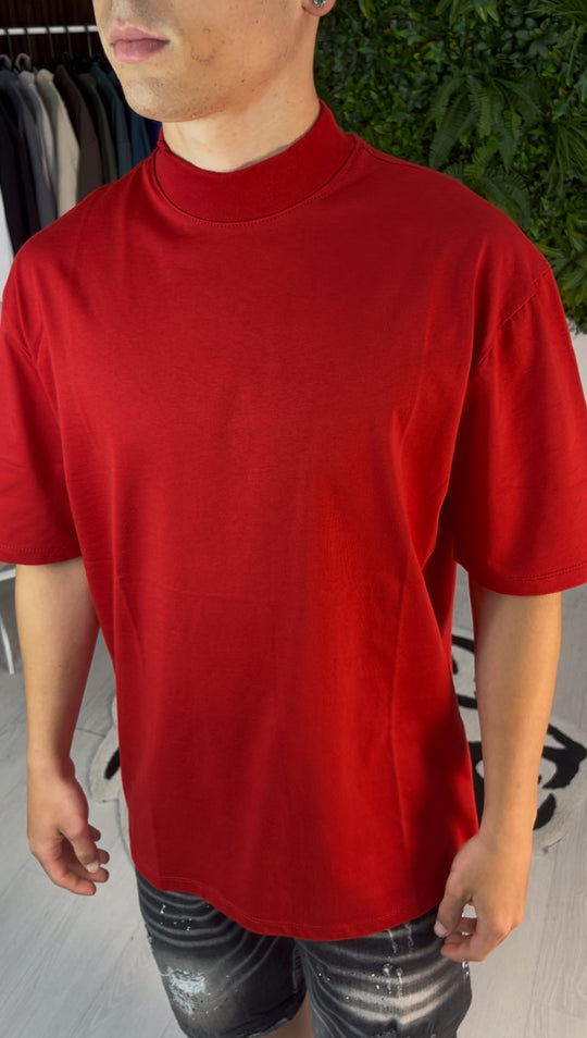 High red neck t-shirt