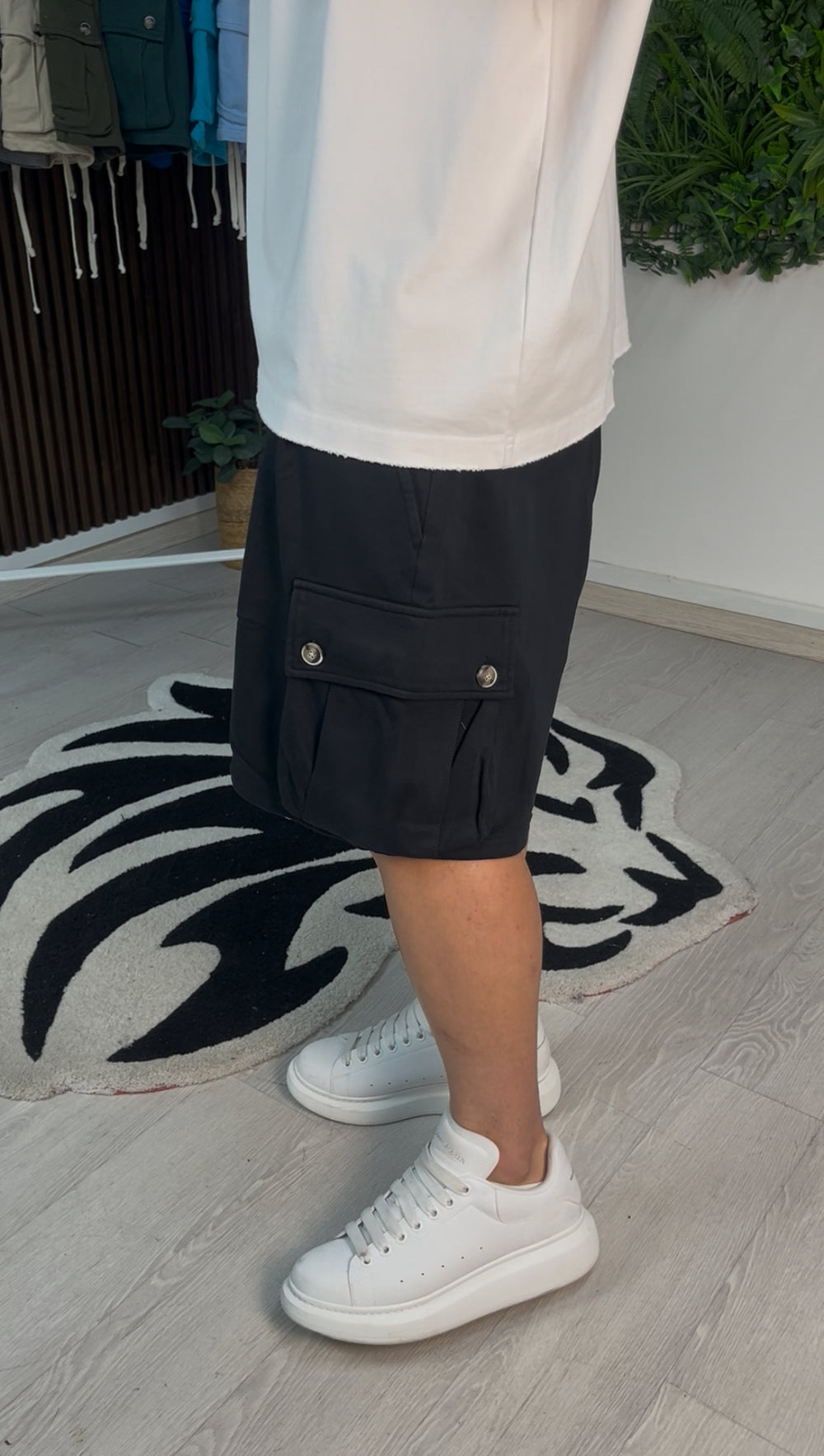 CARGO CORTO IN COTONE NERO
