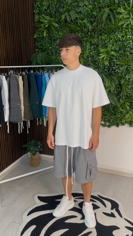 CARGO CORTO IN COTONE GRIGIO
