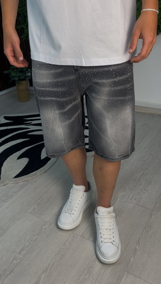 JEANS CORTO CON STRASS 2.0