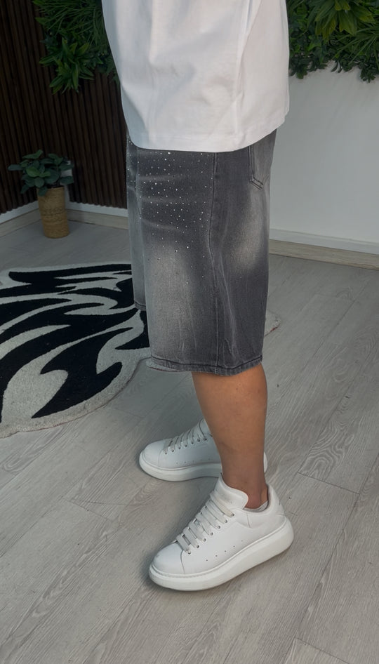 JEANS CORTO CON STRASS 2.0