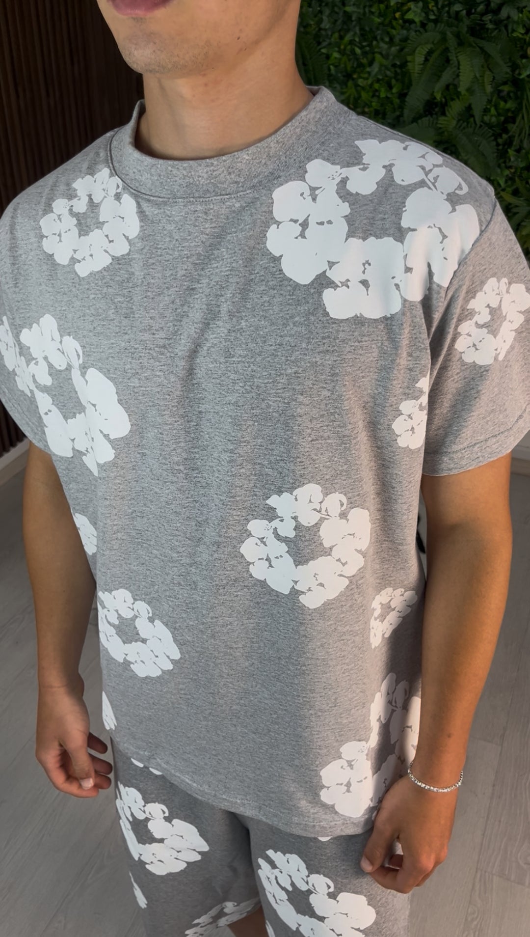 COMPLETO FLOWER GRIGIO