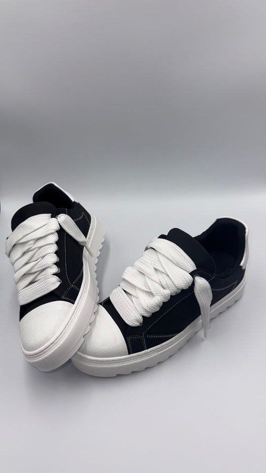 SCARPE NEXUS NERE/BIANCHE IN CAMOSCIO