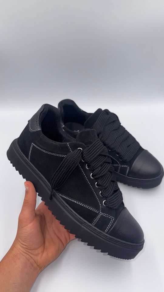 SCARPE NEXUS NERE IN CAMOSCIO