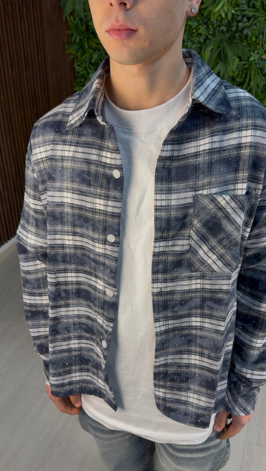 CAMICIA DUSTY STRASS BLU