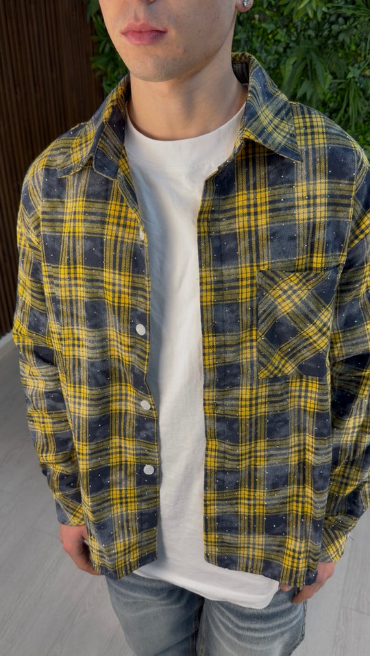 CAMICIA DUSTY STRASS GIALLA