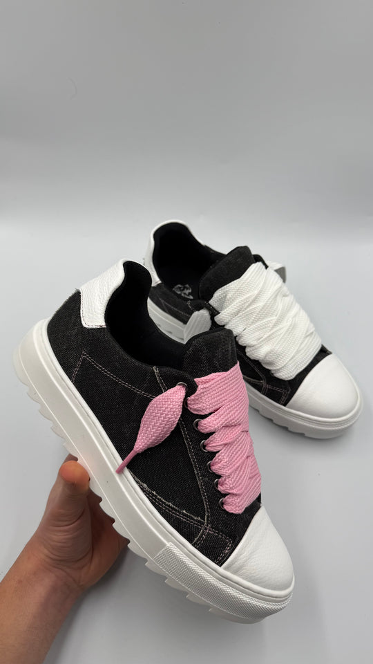 SCARPE NEXUS NERE/ROSA JEANS