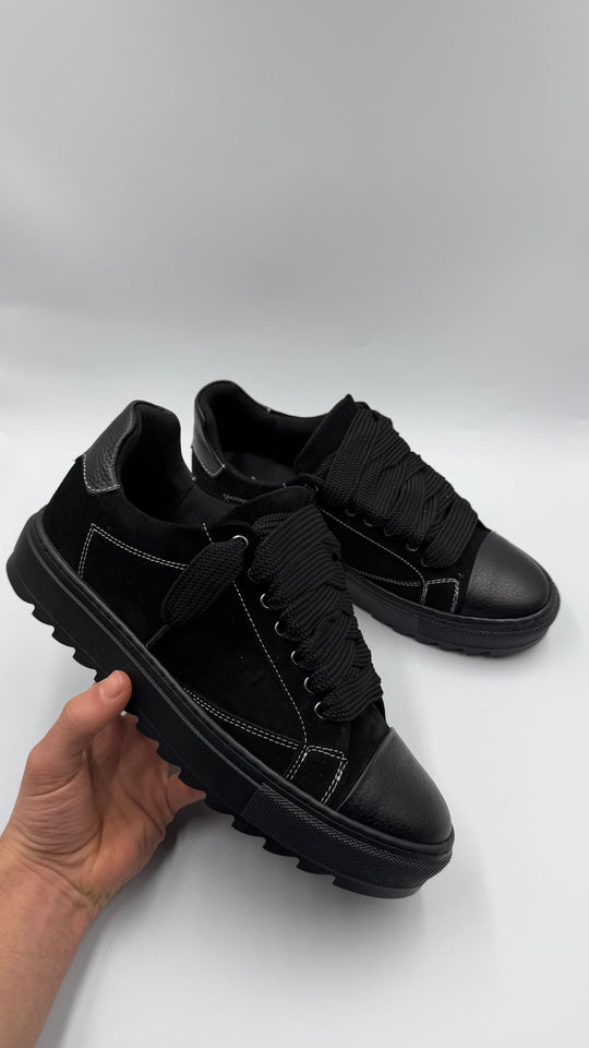 SCARPE NEXUS NERE IN CAMOSCIO