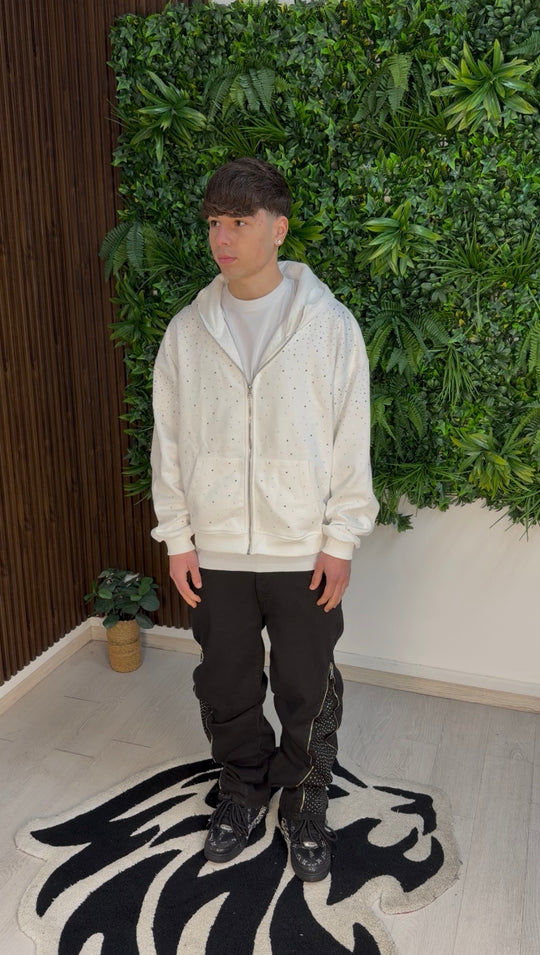 JEANS FLARE STRASS BLACK