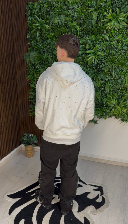 JEANS FLARE STRASS BLACK