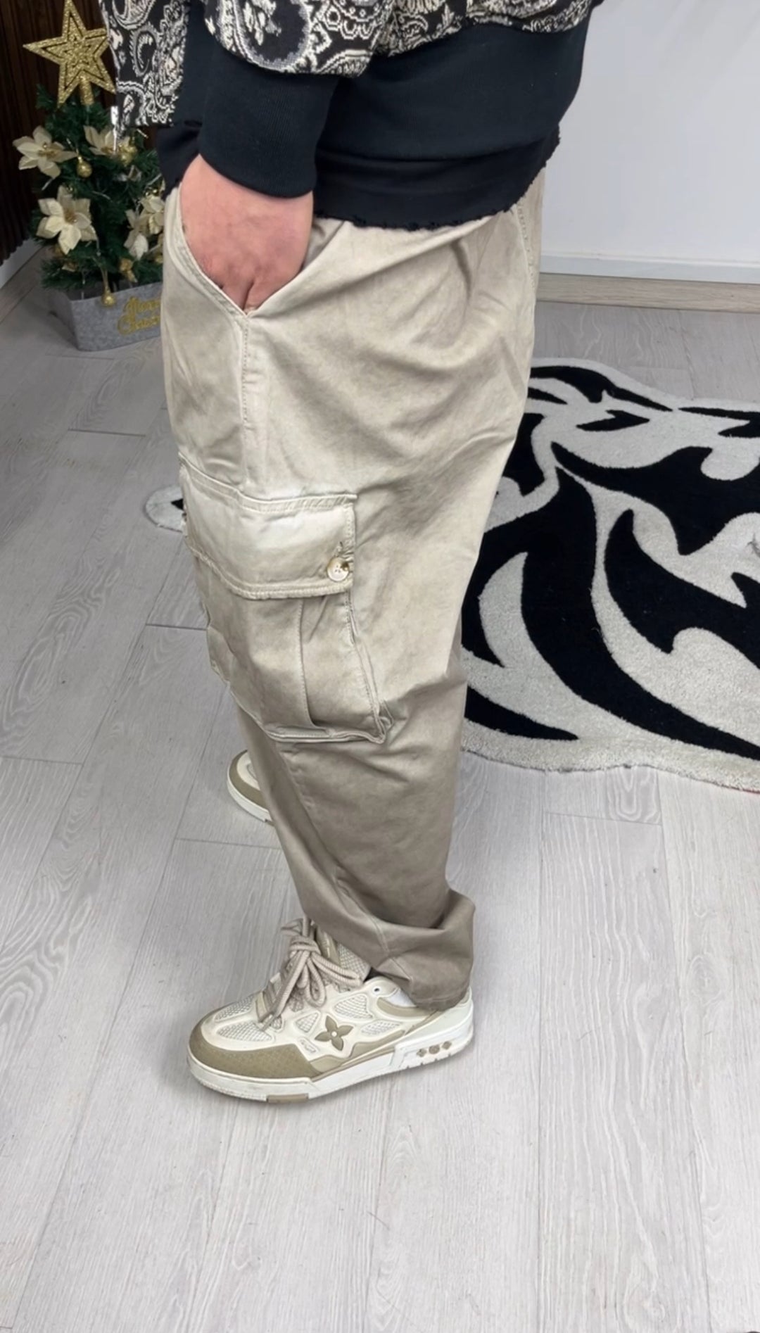 CARGO OVER STONEWASH BEIGE
