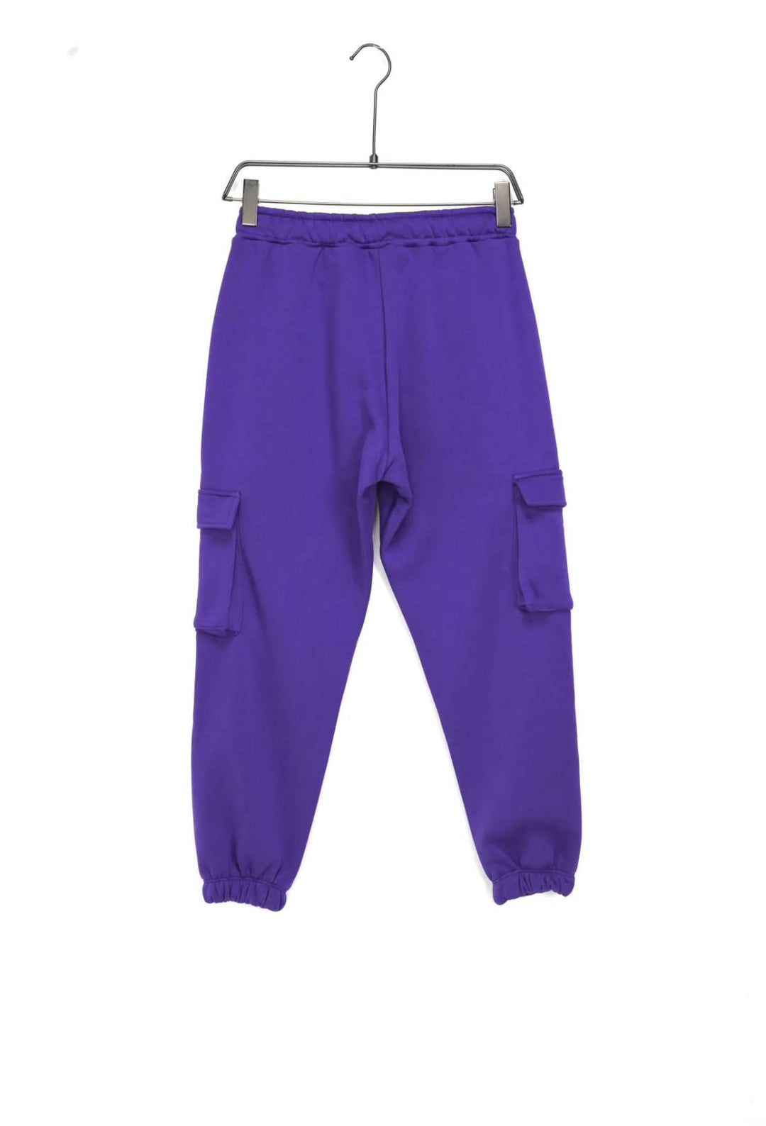 PANTALON CARGO EN COTON VIOLET