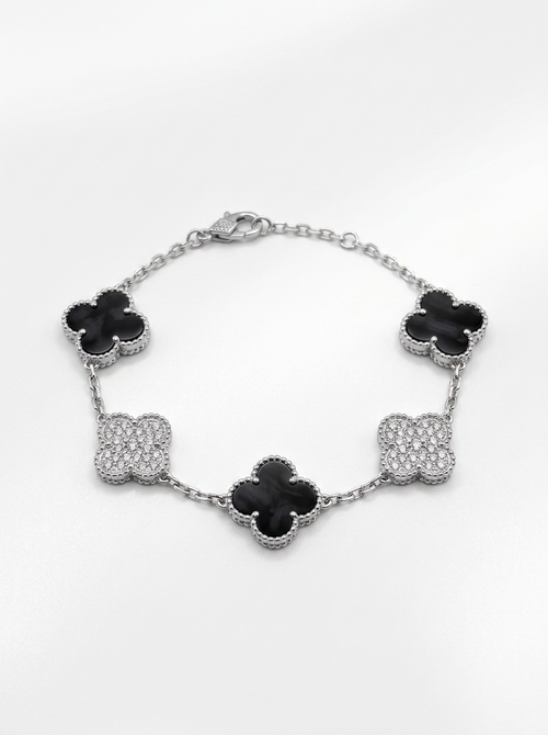BRACCIALE AURUM CONTRAST SILVER CARBON