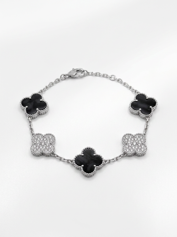 BRACCIALE AURUM CONTRAST SILVER CARBON